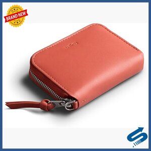 Small Leather Zip Wallet with Card, Coin, and Key Storage